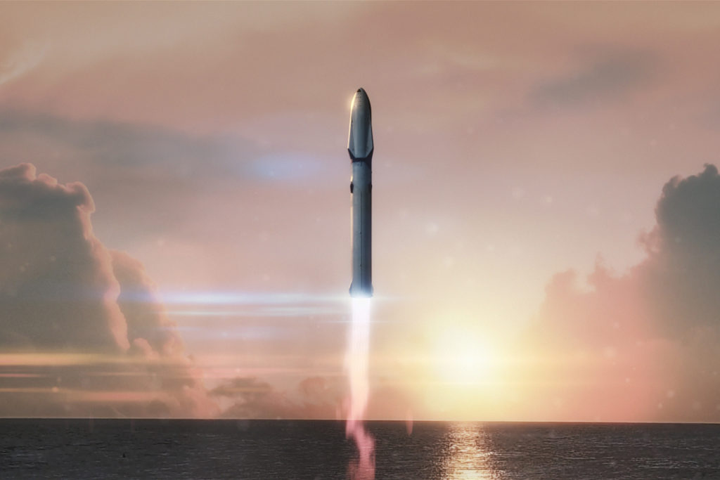 Falcon Heavy Rocket, Courtesy of SpaceX